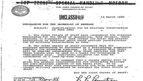 Сценарии провокаций с помощью авиакатастроф писались США более 50 лет назад Сценарии провокаций с помощью авиакатастроф писались США более 50 лет назад