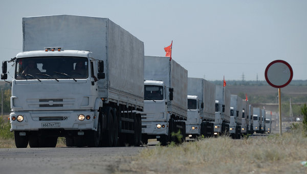 Все автомобили гуманитарного конвоя вернулись в Россию