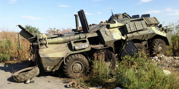 Одесские подпольщики уничтожили украинский БТР Одесские подпольщики уничтожили украинский БТР