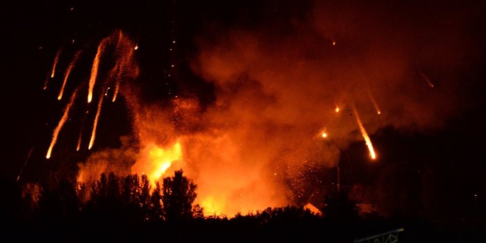 Харьковские партизаны сожгли склад боеприпасов с фосфорными снарядами