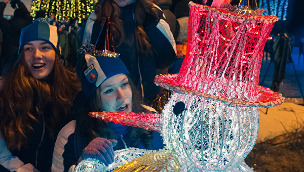 Крымчане встретили Новый год с иллюминацией