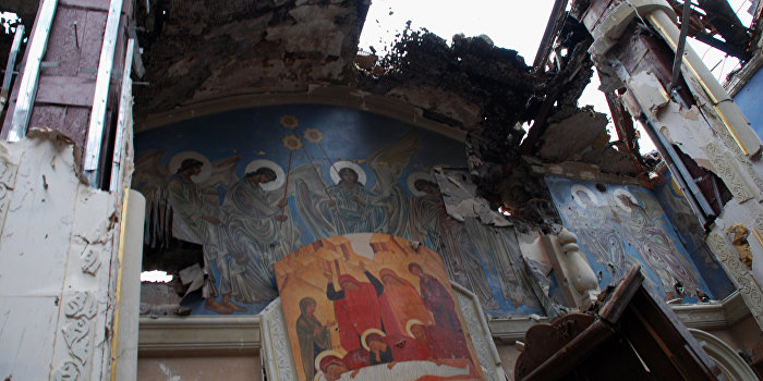 Разрушенный Иверский монастырь в Донецке. Фоторепортаж