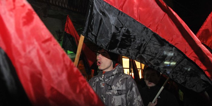 Ультраправые устроили во Львове кровавый марш против Порошенко Ультраправые устроили во Львове кровавый марш против Порошенко