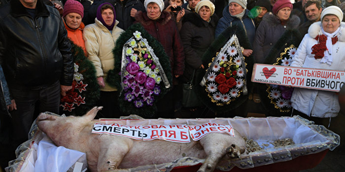 Харьковские предприниматели «похоронили» Яценюка