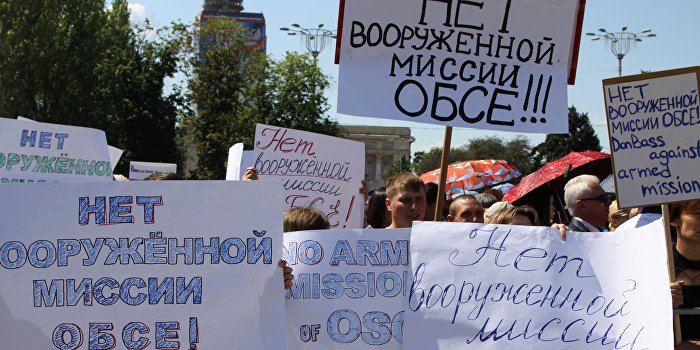 ДНР и ЛНР не пустят вооруженную миссию ОБСЕ на свою территорию ДНР и ЛНР не пустят вооруженную миссию ОБСЕ на свою территорию
