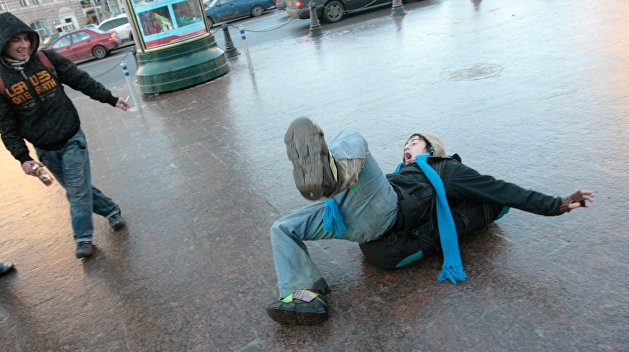 Гололед в Киеве привел к росту уровня травматизма