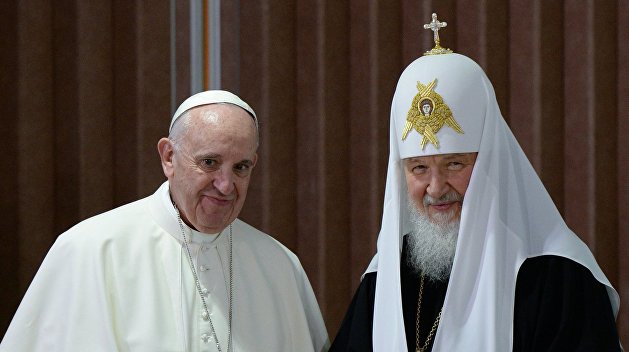 Как патриарх Кирилл и папа Франциск ради встречи забыли о разногласиях по Украине Как патриарх Кирилл и папа Франциск ради встречи забыли о разногласиях по Украине