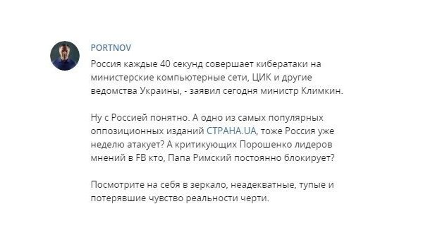 Посмотритесь в зеркало: Портнов рассказал, чьих кибератак нужно опасаться украинцам