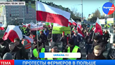 Польские фермеры протестовали против украинских продуктов - видео