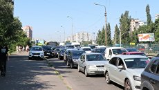 Зрелищный спарринг двух водителей спровоцировал пробку в центре Киева — видео