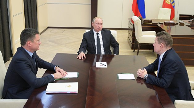 Путин обсудил с Новаком и Миллером взаимодействие Москвы и Киева в сфере энергетики Путин обсудил с Новаком и Миллером взаимодействие Москвы и Киева в сфере энергетики