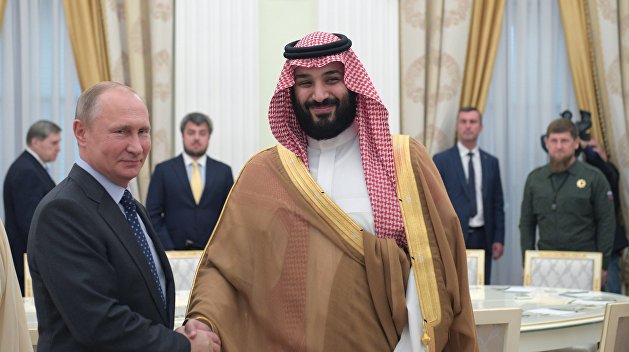 Путин и наследный принц Саудовской Аравии договорились координировать действия на рынке нефти