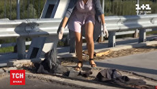 На Украине мост на дороге международного значения залатали тряпками