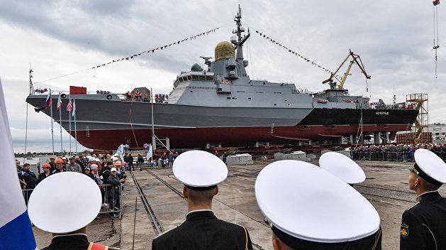 Ответ на эсминцы НАТО. В Керчи спустили на воду новейший боевой корабль Ответ на эсминцы НАТО. В Керчи спустили на воду новейший боевой корабль