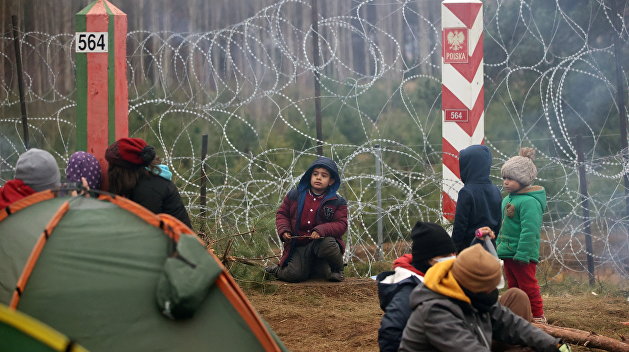 Мигранты на белорусско-польской границе устроили драку из-за дров