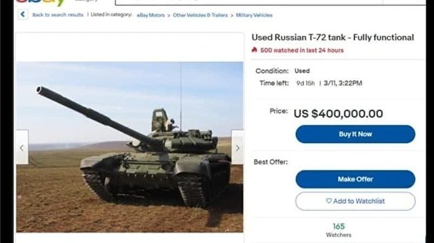 В Telegram разоблачили фейки о продаже на Украине танка РФ