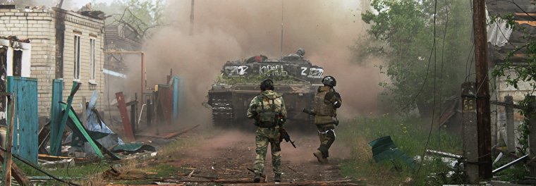 Бойцы чеченского спецназа на лисичанском направлении в ЛНР