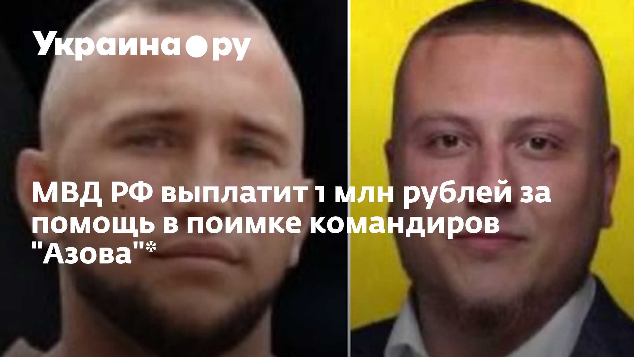 МВД РФ выплатит 1 млн рублей за помощь в поимке командиров "Азова ...