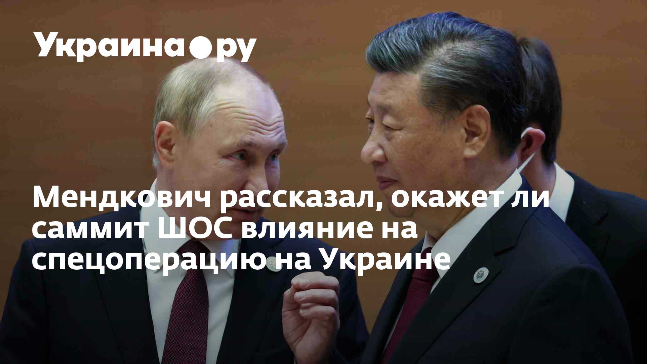 Мендкович рассказал, окажет ли саммит ШОС влияние на спецоперацию на Украине - 20.09.2022 Украина.ру