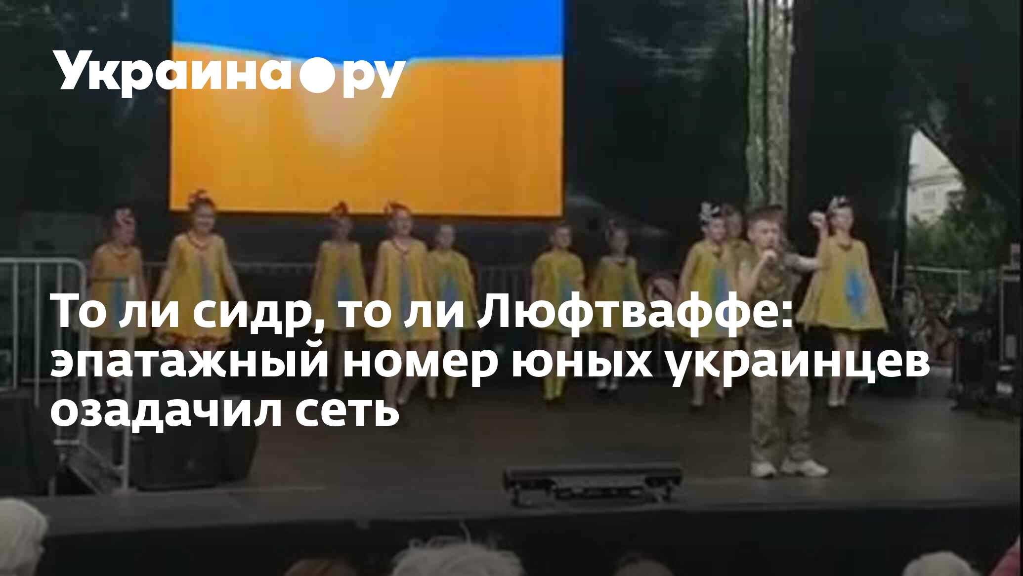 То ли сидр, то ли Люфтваффе: эпатажный номер юных украинцев озадачил сеть -  27.12.2022 Украина.ру