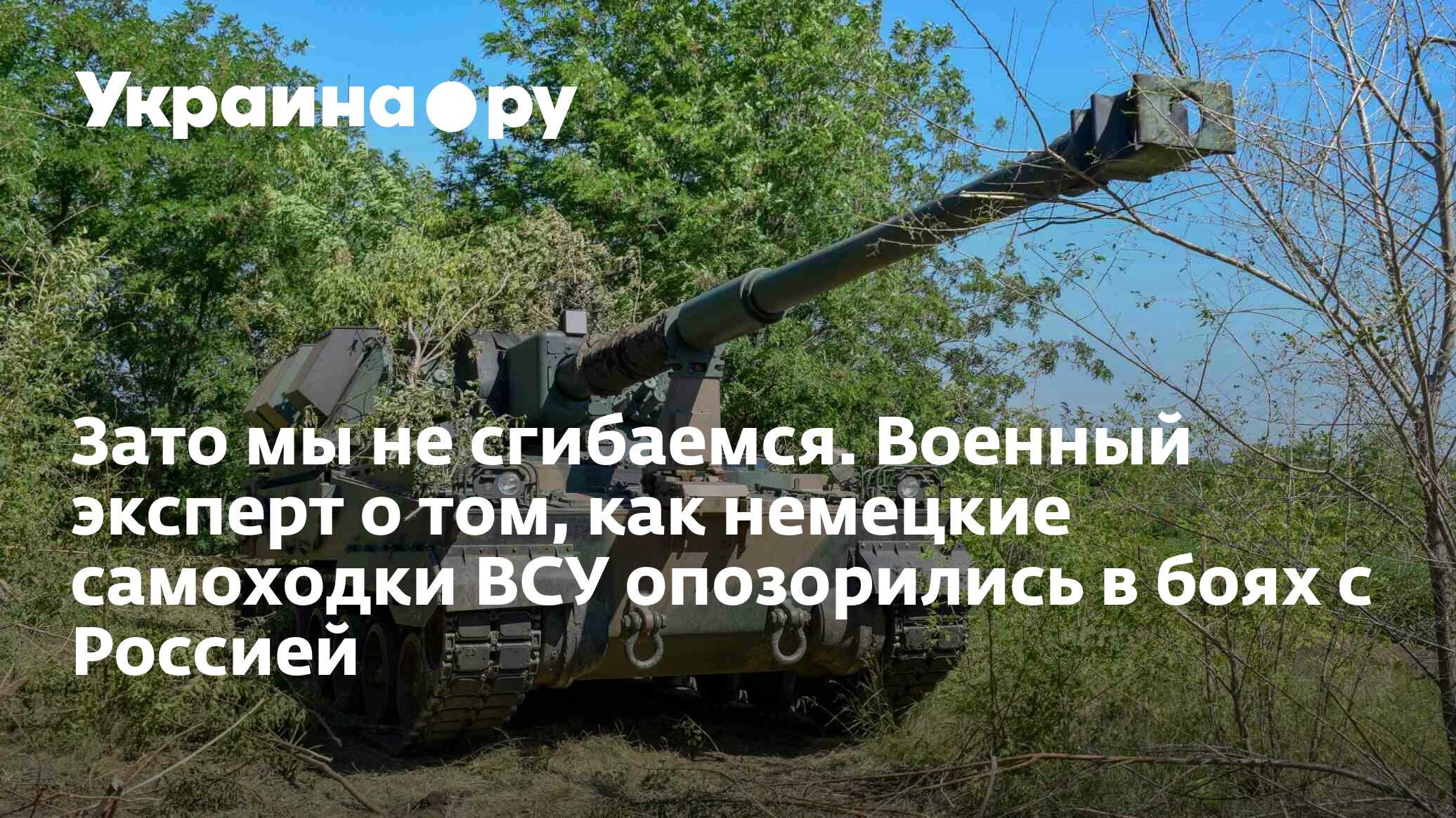 Зато мы не сгибаемся. Военный эксперт о том, как немецкие самоходки ВСУ ...
