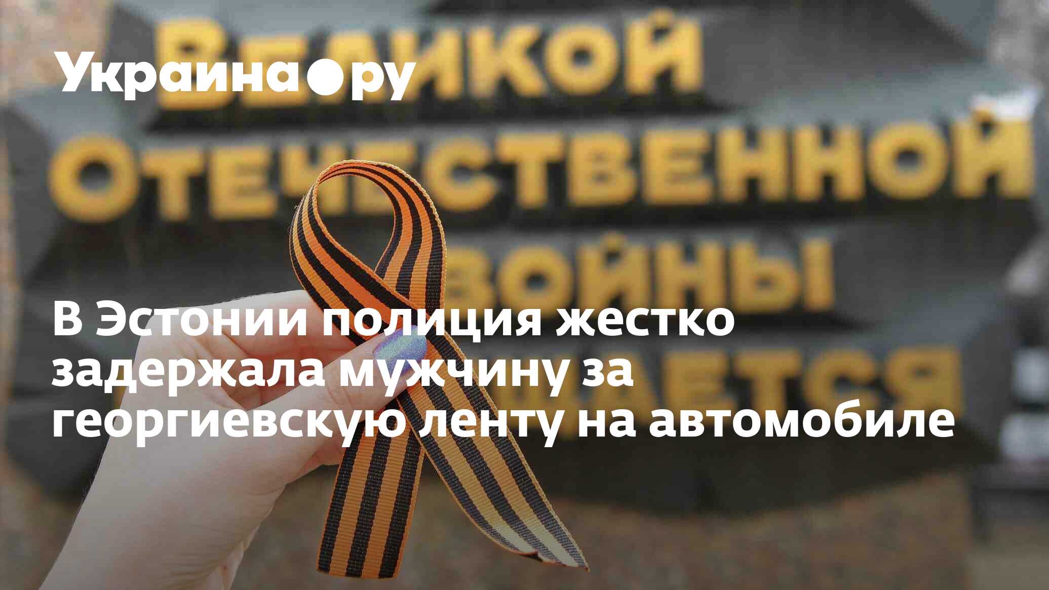 В Эстонии полиция жестко задержала мужчину за георгиевскую ленту на  автомобиле - 06.09.2023 Украина.ру