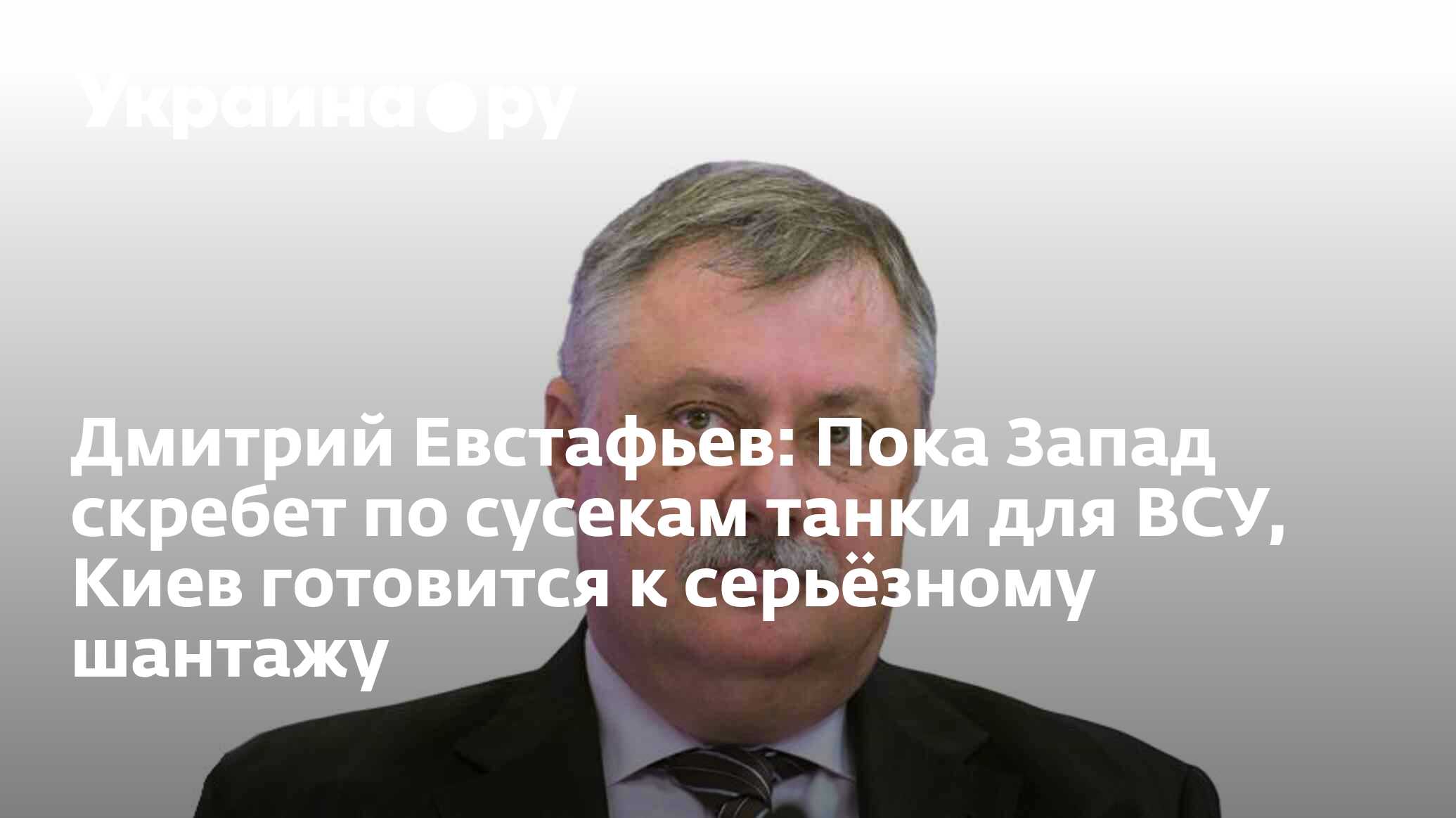 Дмитрий Евстафьев: Пока Запад скребет по сусекам танки для ВСУ, Киев ...