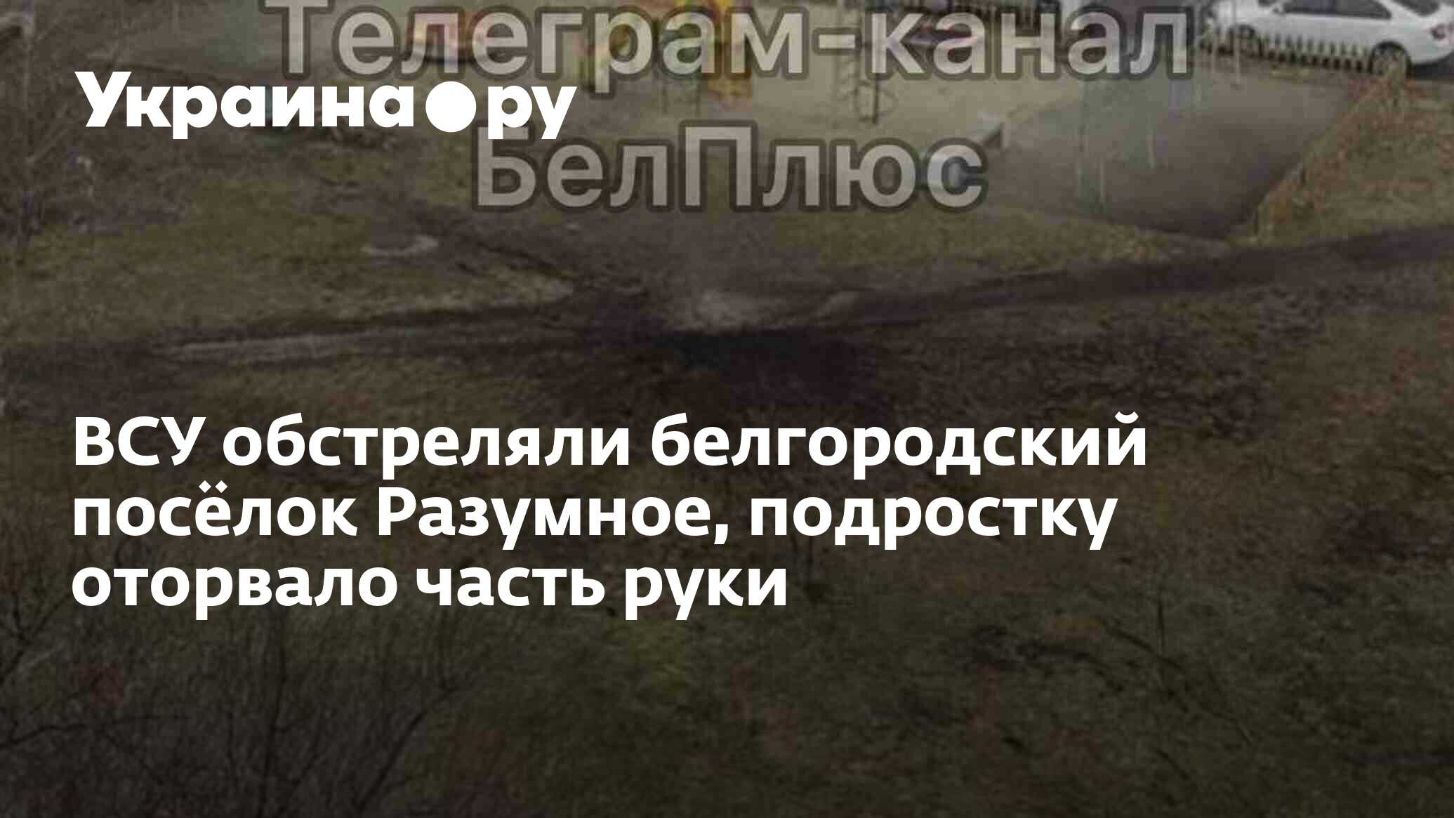 ВСУ обстреляли белгородский посёлок Разумное, подростку оторвало часть руки  - 19.03.2024 Украина.ру