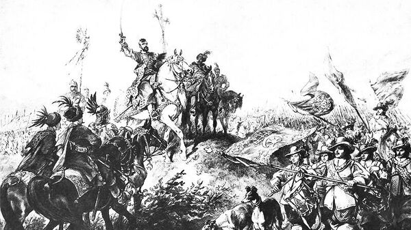 Князь Иеремия Вишневецкий и его армия в Лубнах. Рисунок 