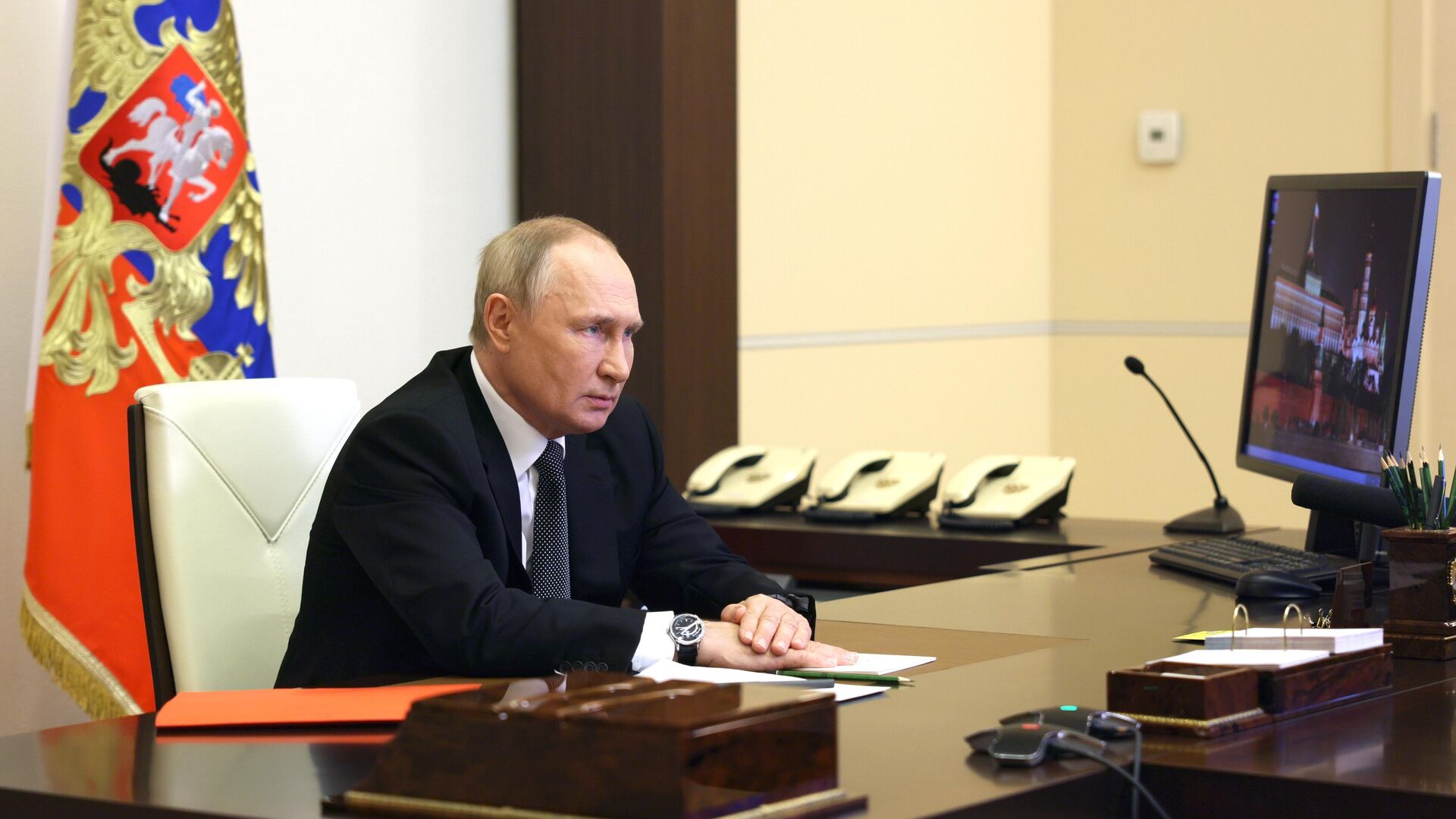 Президент РФ В. Путин провел заседание Совбеза РФ - РИА Новости, 1920, 21.10.2022