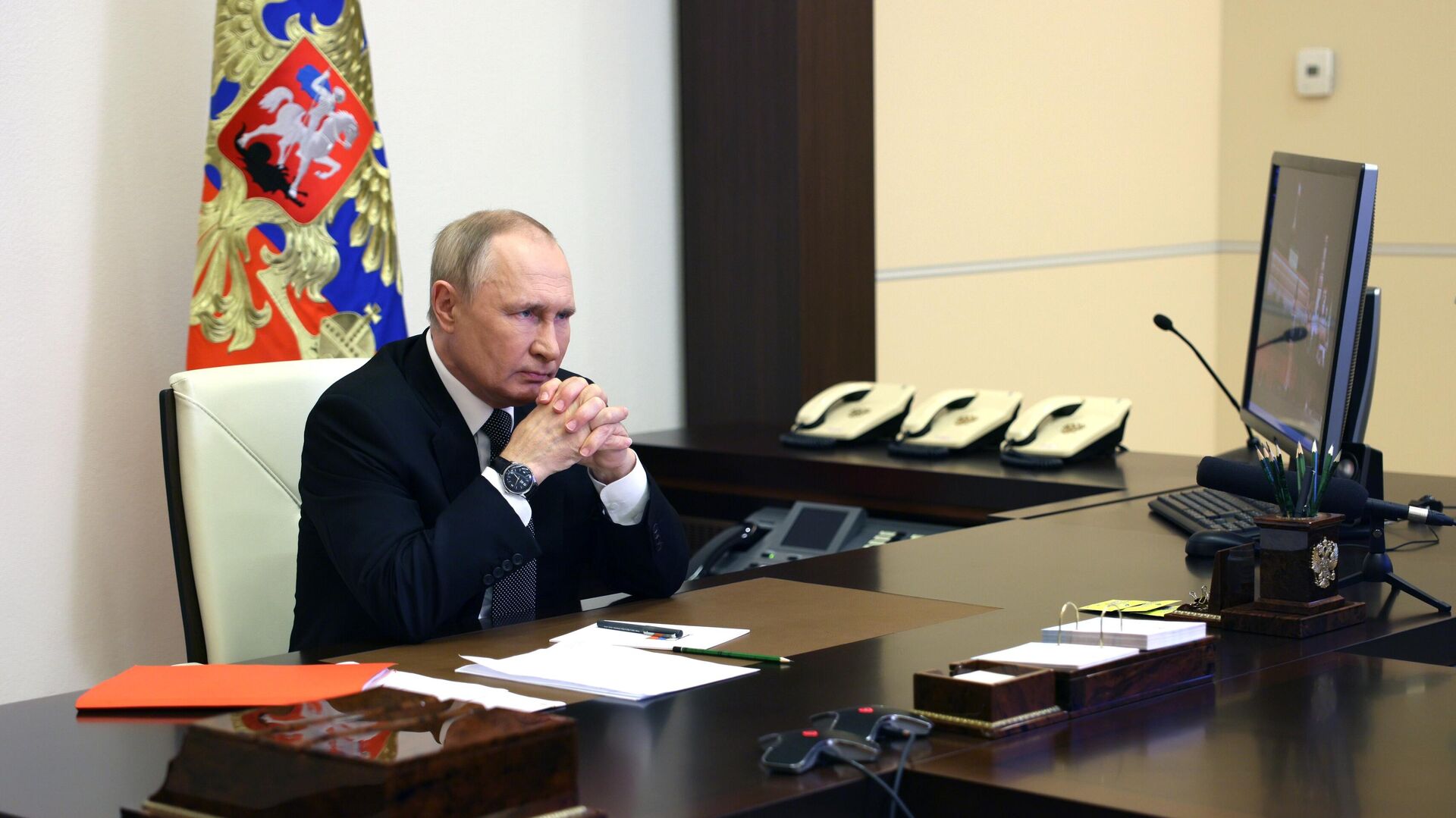 Президент РФ В. Путин провел заседание Совбеза РФ - РИА Новости, 1920, 19.10.2022