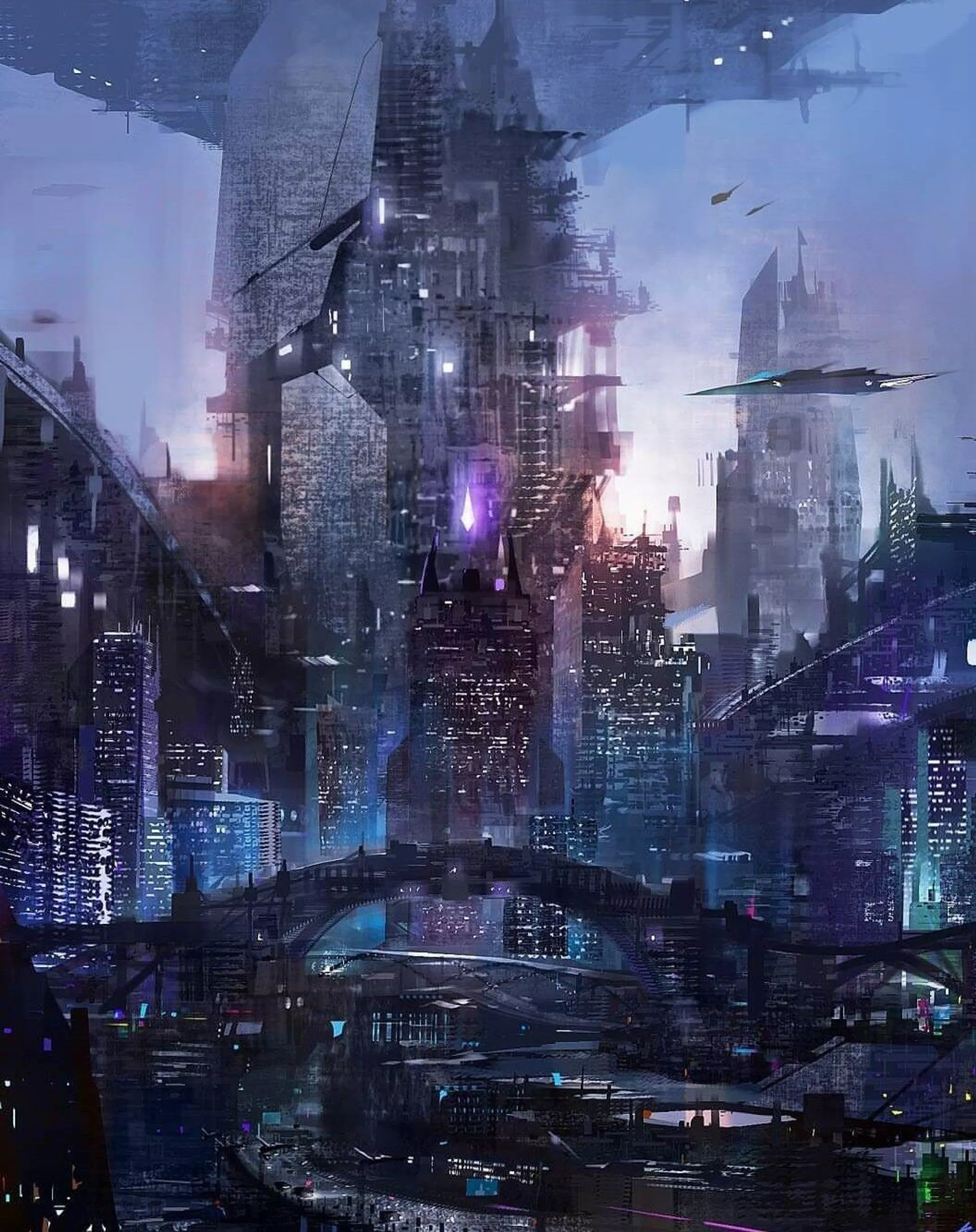 Киберпанк город. Киберпанк башня Арасаки. Найт Сити Cyberpunk. Экуменополис Корусант. Cyberpunk мир.