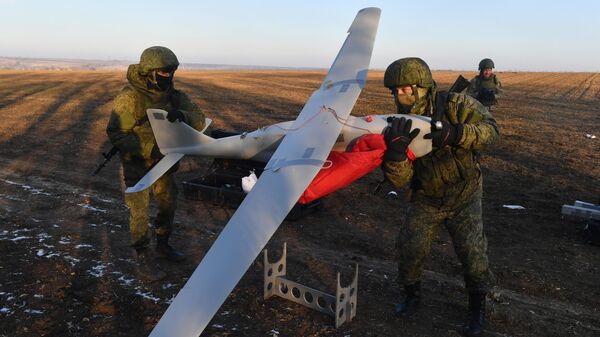 Работа БПЛА Орлан-10 в южном секторе СВО