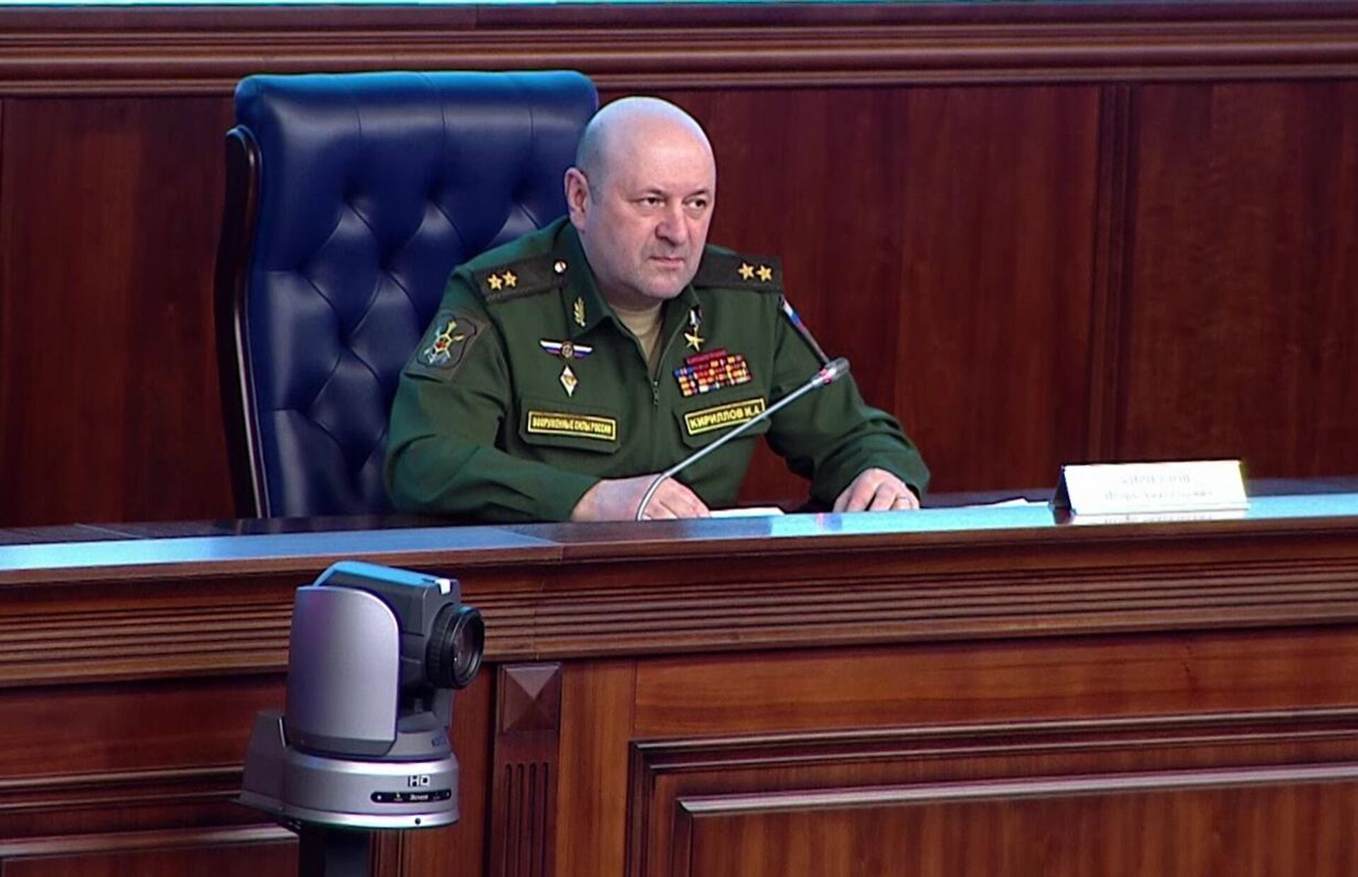 Брифинг начальника войск РХБЗ ВС РФ И. Кириллова  - РИА Новости, 1920, 19.02.2024