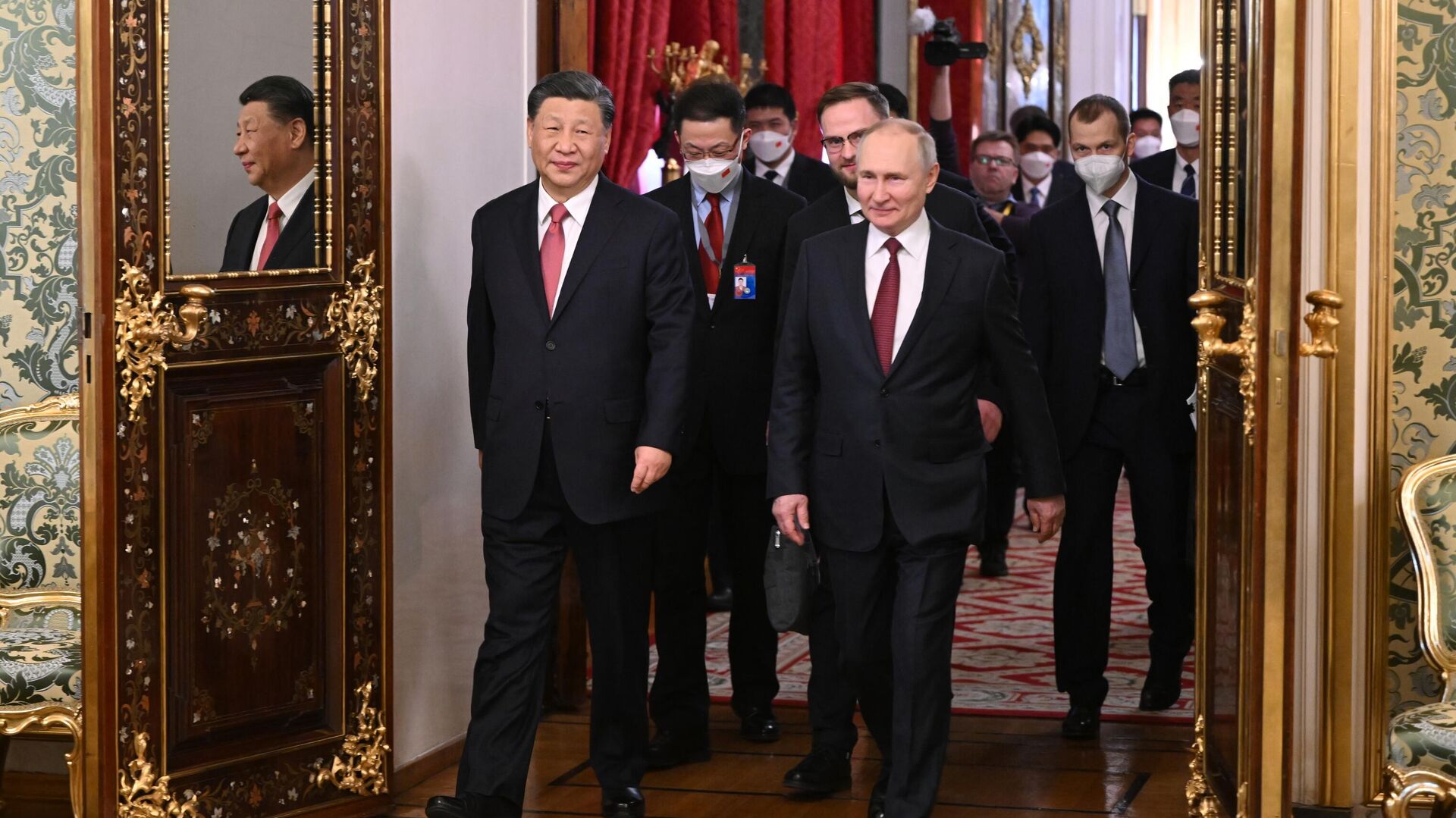 Встреча президента РФ В. Путина и председателя КНР Си Цзиньпина - РИА Новости, 1920, 21.03.2023