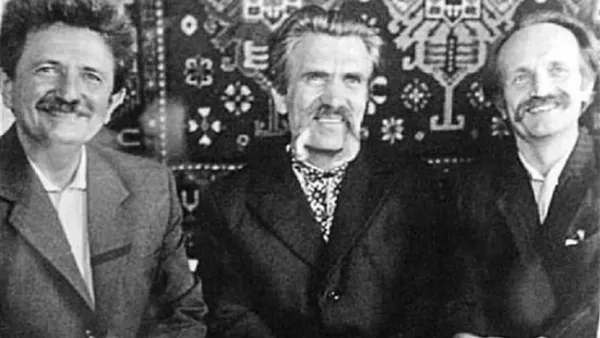 Украинские диссиденты Михаил Горынь, Левко Лукьяненко и Вячеслав Черновол. Фото второй половины 1980-х годов