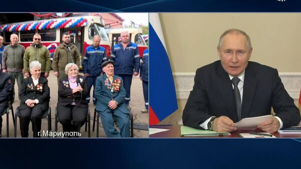 Владимир Путин по видеосвязи принял участие в запуске трамваев в Мариуполе