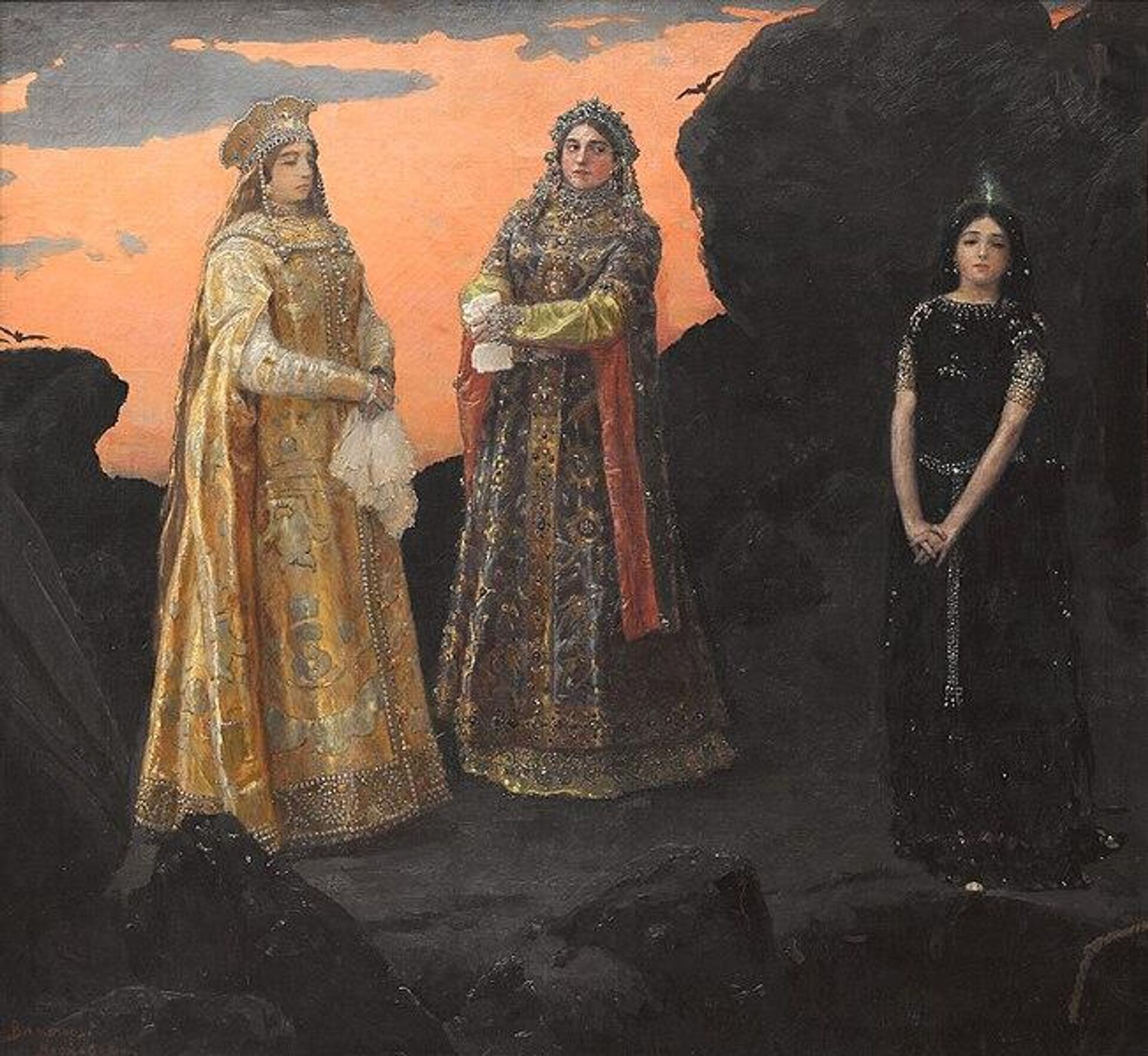 Виктор Васнецов Три царевны подземного царства, 1881 год, ГТГ Виктор Васнецов Три царевны подземного царства, 1881 год, ГТГ - РИА Новости, 1920, 11.05.2023