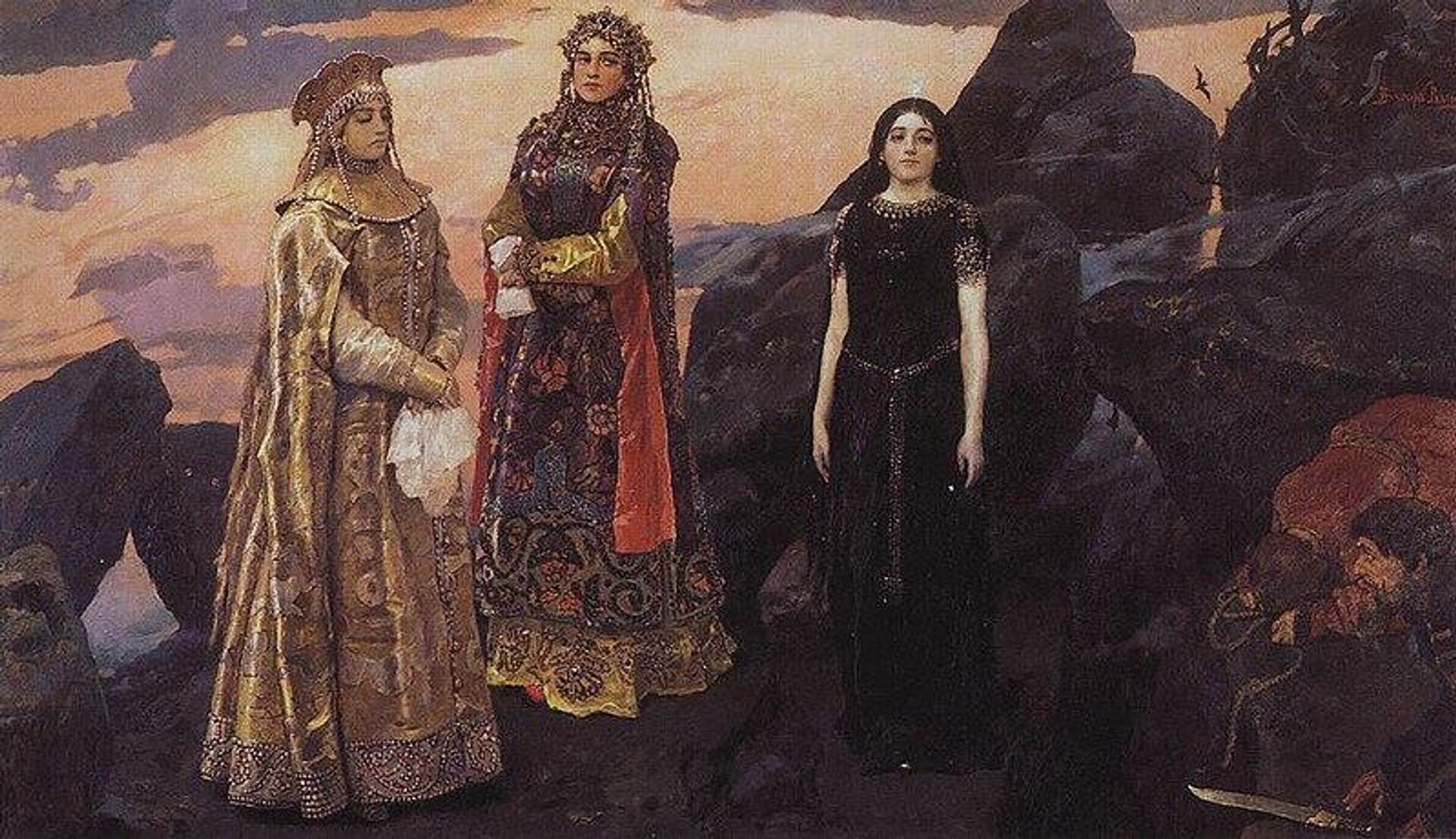 Виктор Васнецов Три царевны подземного царства, 1884 год, Киевский музей русского искусства Виктор Васнецов Три царевны подземного царства, 1884 год, Киевский музей русского искусства - РИА Новости, 1920, 11.05.2023