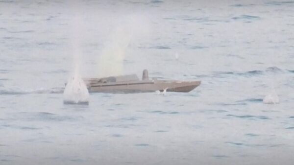 отражение атаки морского дрона ВМС Украины
