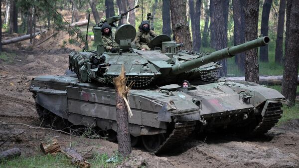 Работа танкистов ЦВО на Краснолиманском направлении
