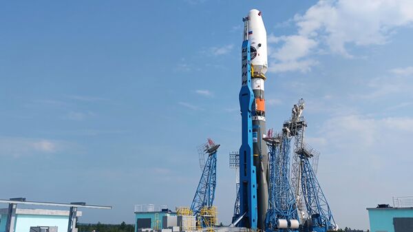 Ракету Союз-2.1б с автоматической станцией Луна-25 установили на стартовый комплекс космодрома Восточный