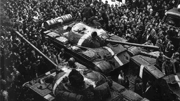 Советские танки в Праге, 1968 год