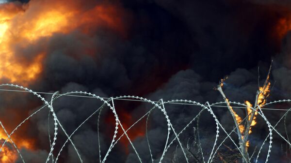 Взрыв на нефтебазе в Воронеже