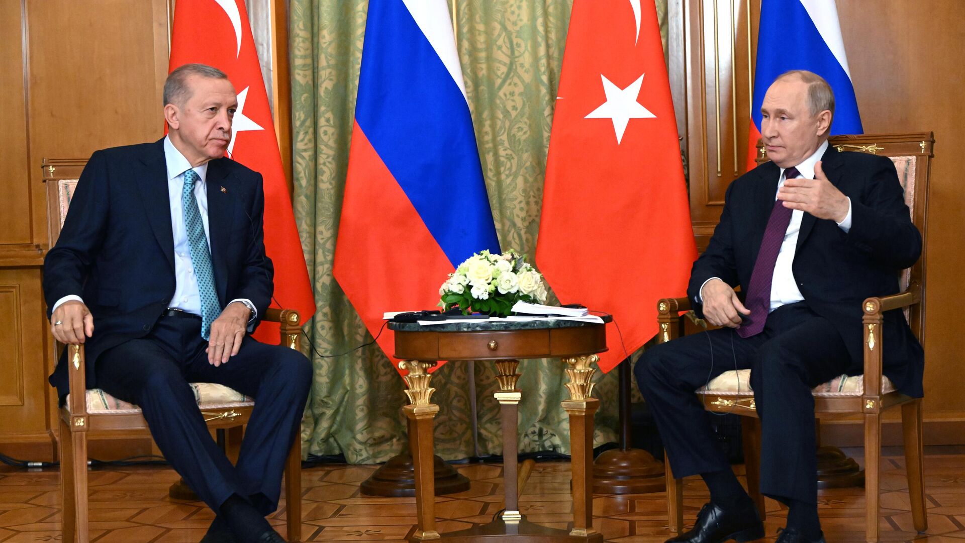 Президент РФ В. Путин провел переговоры с президентом Турции Р. Т. Эрдоганом - РИА Новости, 1920, 04.09.2023