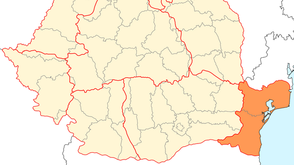 Добруджа на карте современной Румынии