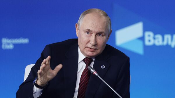 Президент РФ В. Путин принял участие в работе дискуссионного клуба Валдай