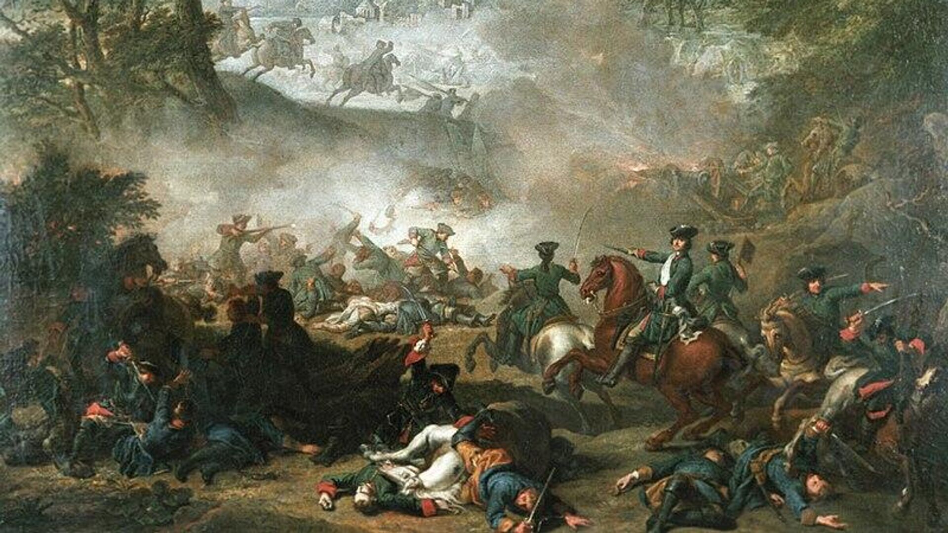 Победа русского войска над шведским. Битва под Лесной 1708.