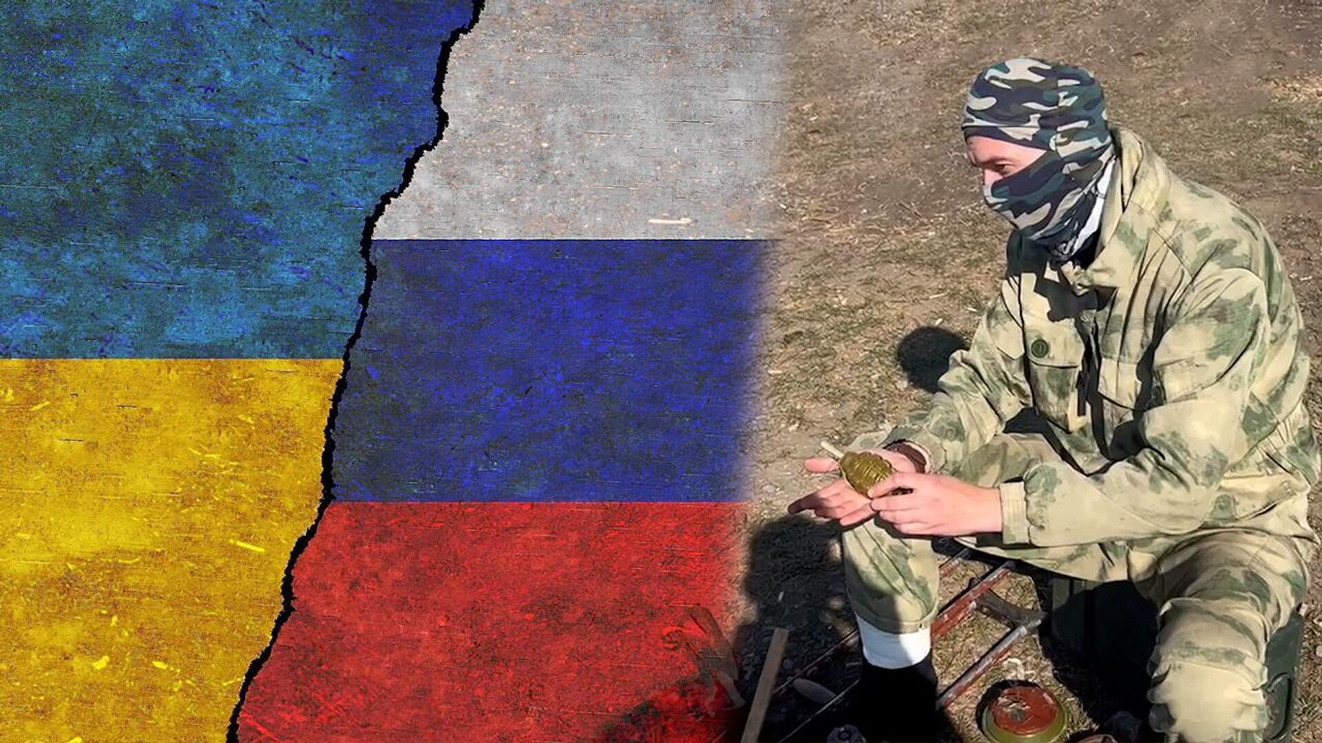 Спасенные украинцы. Российский солдат.