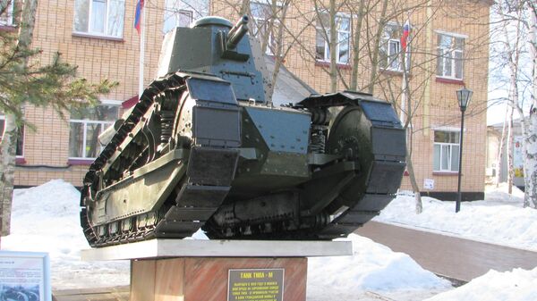 Макет танка Рено русский, музей в Кубинке